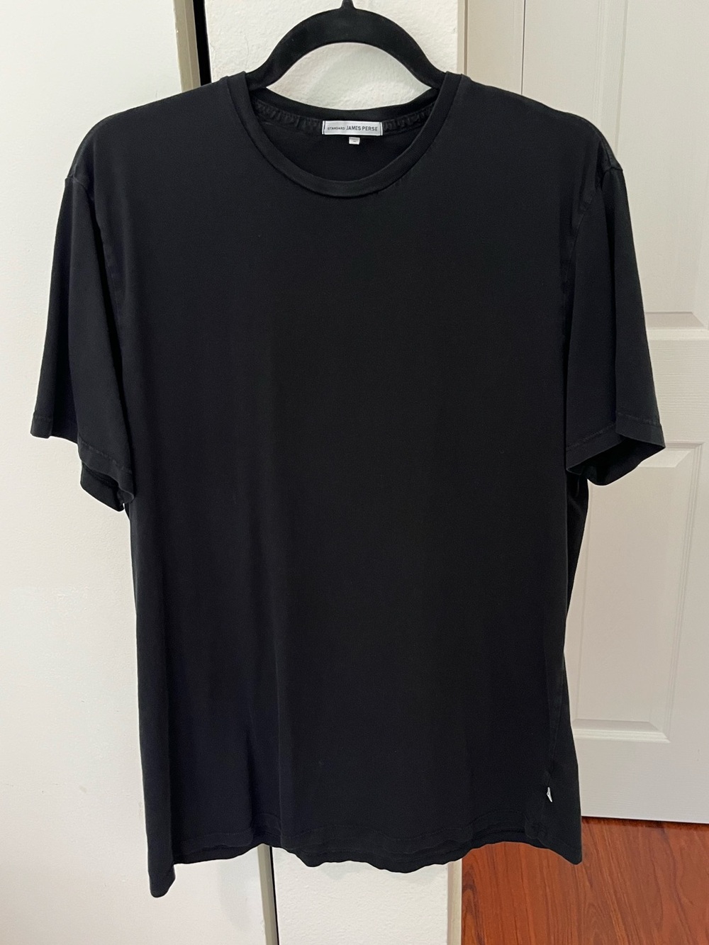 James Perse Black Short-Sleeve Crewneck Tee